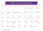 May 14 Workout Schedule