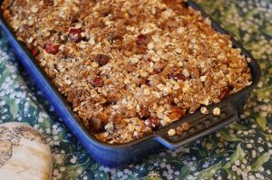 Vegan and Gluten-Free and Refined Sugar Free Apple Cranberry Crumble - Elimination Diet Dessert