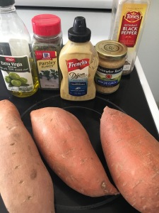 The perfect side-dish for any party or potluck - Vegan and Gluten-Free Dijon Roasted Sweet Potatoes